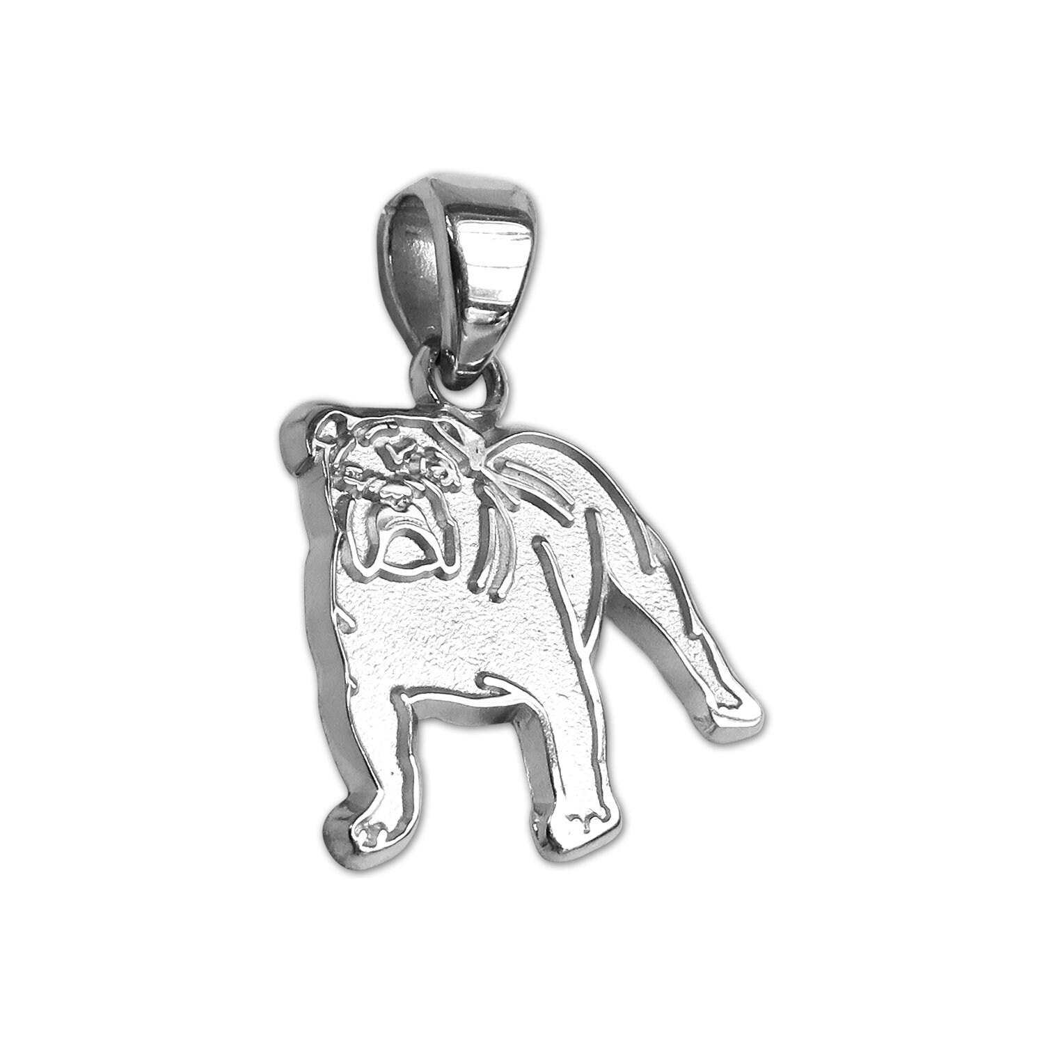 Sterling silver bulldog pendant Clearance