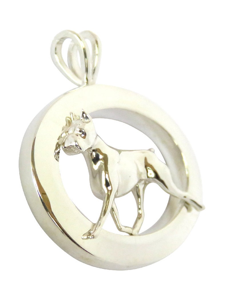 Boxer Jewelry in Glossy Oval 14K Gold or Sterling Silver Boxer Dog