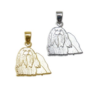 Maltese Charm or Pendant in 14K Gold or Sterling Silver Jewelry for Necklace, Bangle, Bracelet,, Memorial Gift