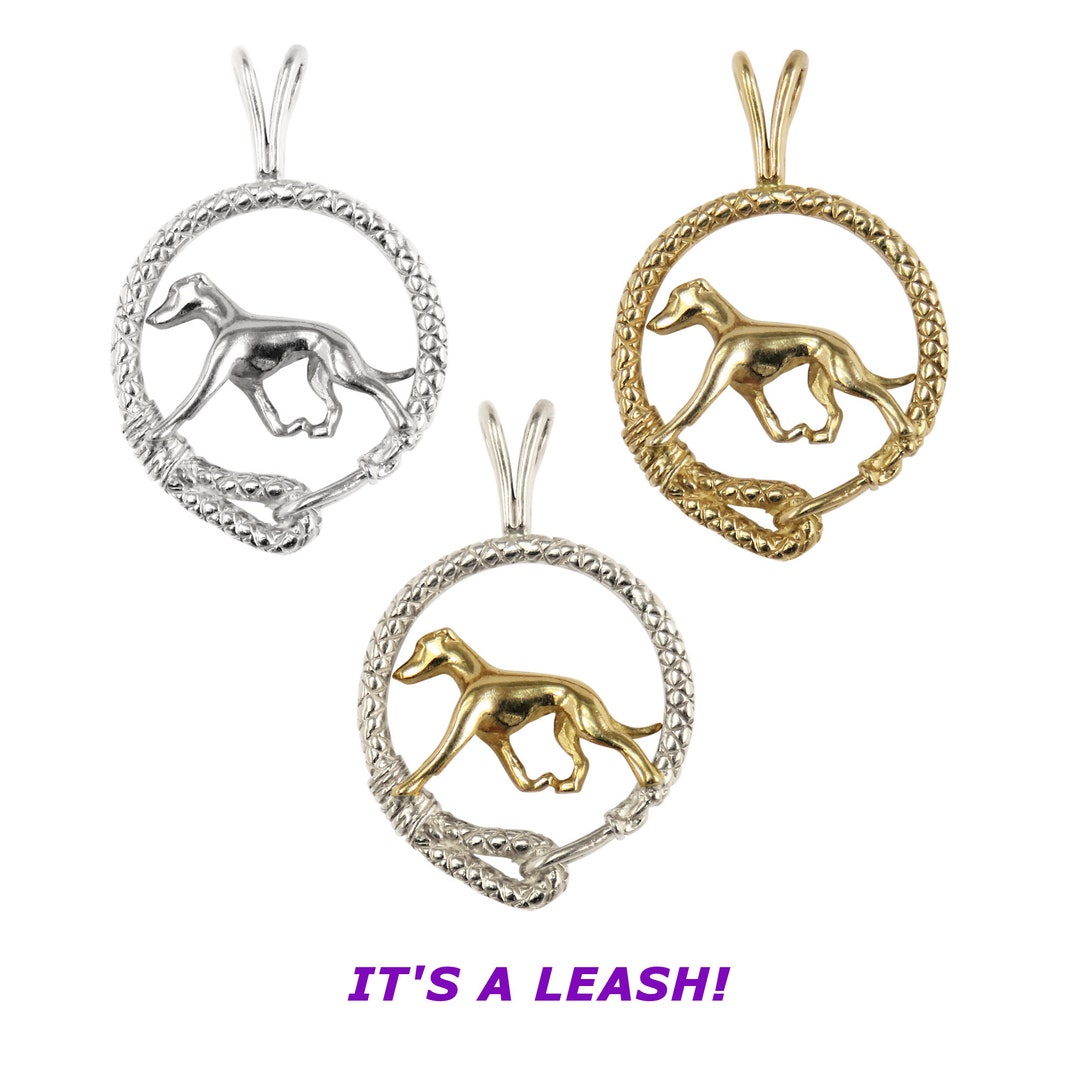 Whippet in Solid 14K Gold or Sterling Silver in Our Exquisitely