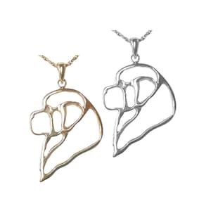 Newfoundland Silhouette Charm or Pendant – Sterling Silver or 14K Gold Newfoundland Charm for Necklace or Pendant