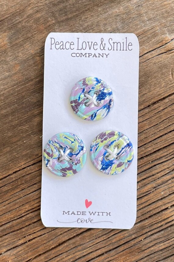 1 Inch Clay Buttons Decorative Buttons 