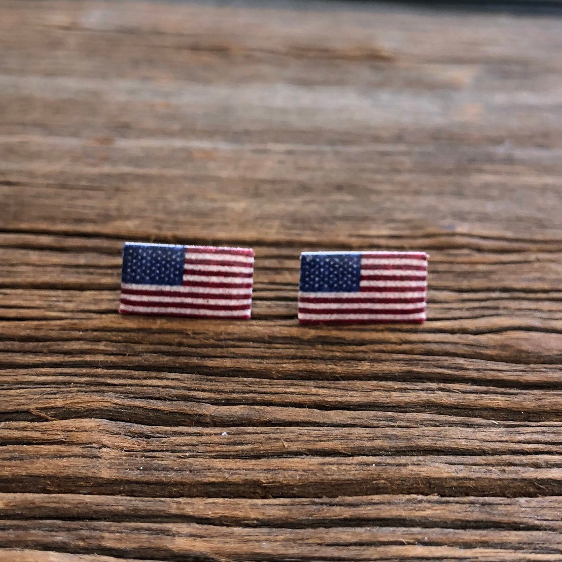 American Flag Earrings Flag Stud Earrings Post Flag Jewelry Etsy