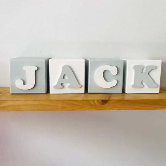 Personalised Wooden Baby Name Blocks