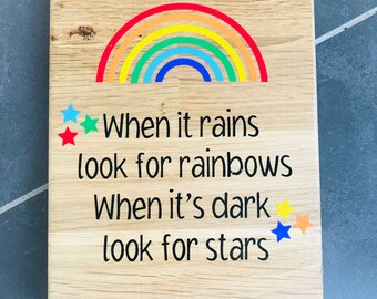 Home Decor Wooden Rainbow / NHS / Lockdown Plaque