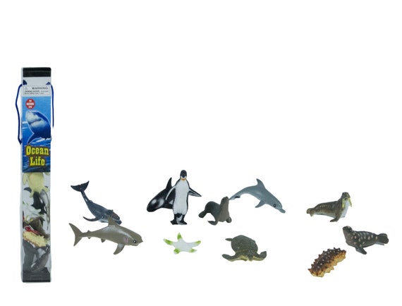 12 PC Mini Sea Animal Tub Set