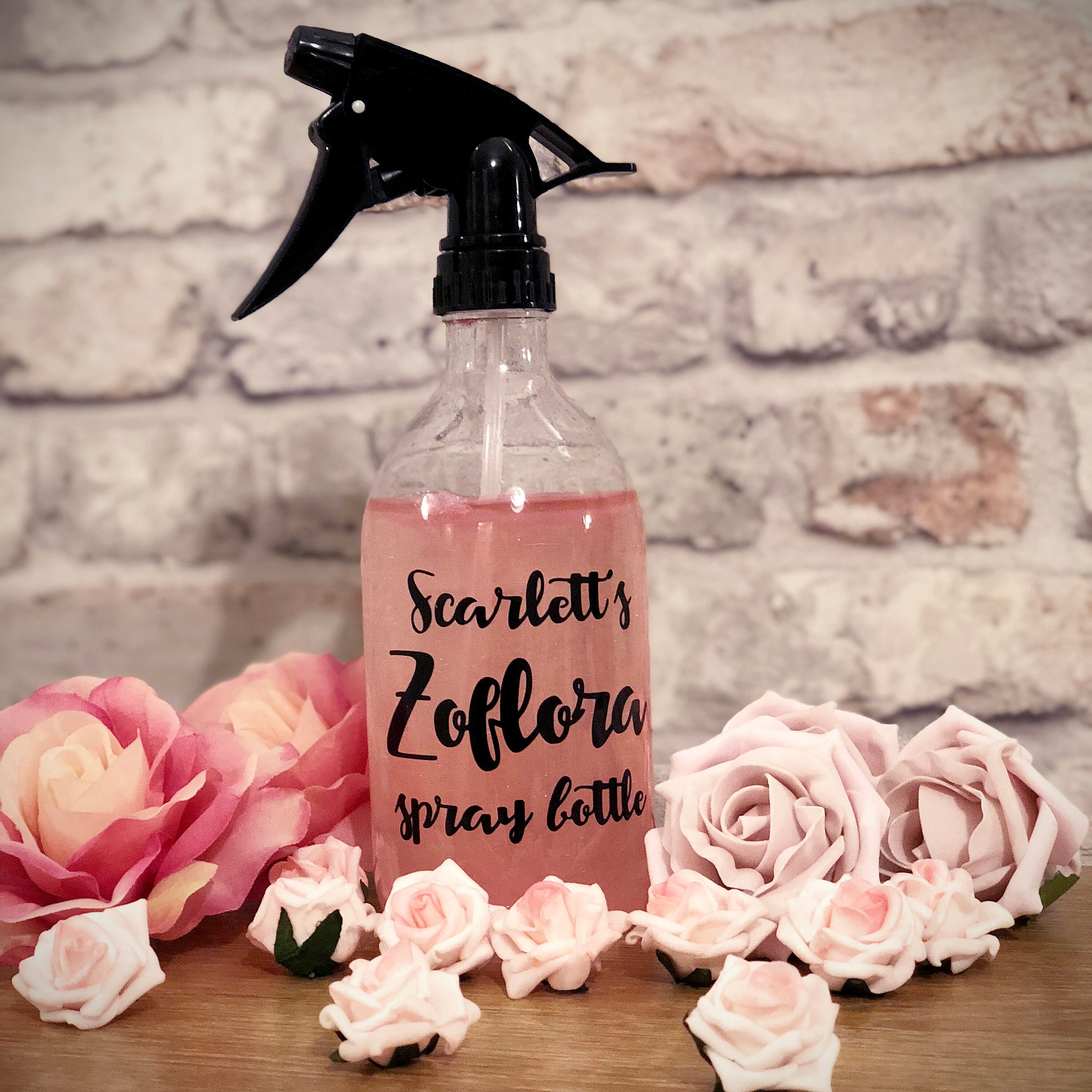 Clear Personalised Zoflora Spray Bottle Custom With Any Name Etsy