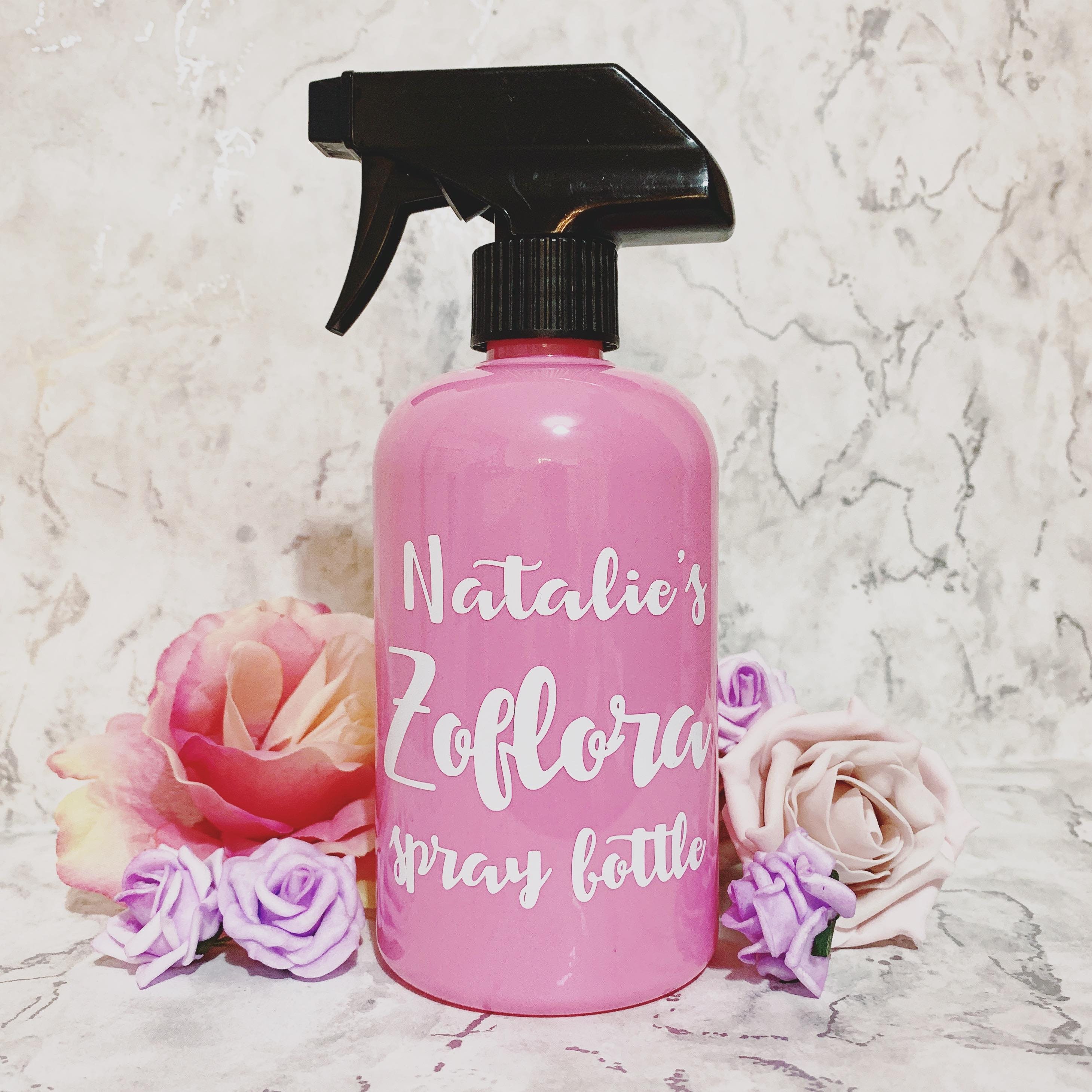 Pink Personalised Zoflora Spray Bottle White Text Custom Etsy