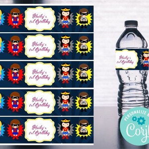 Super Girls Party Wasserflasche Etikett zum ausdrucken - bearbeitbar SOFORTIGER DOWNLOAD