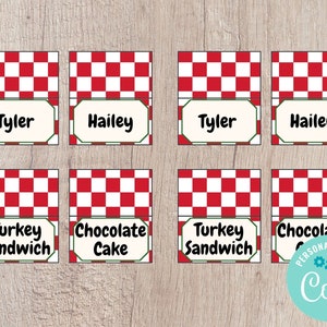 Pizza Party Place Cards - Food Cards Printable - Editable INSTANT DOWNLOAD