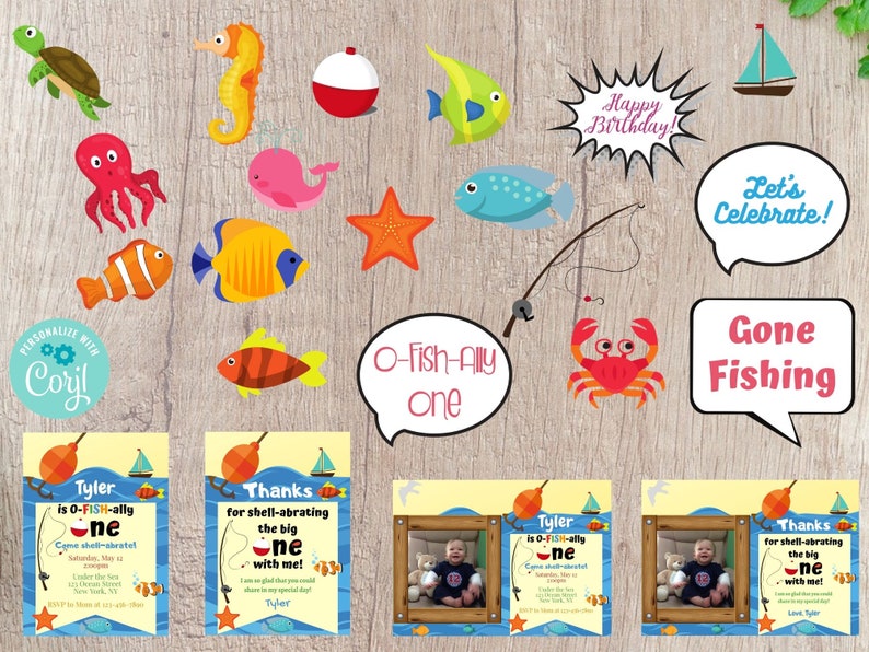 Download Favor Tags And More O Fish Ally One Party Bundle Printable Thank You Editable Instant Download Banner Cupcake Wrapper Invitation Paper Party Kids Party Gifting Trustalchemy Com