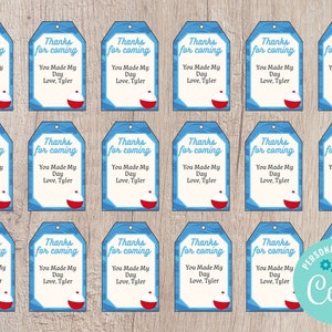 O-Fish-Ally One Party Favor Tags Printable - Editable INSTANT DOWNLOAD