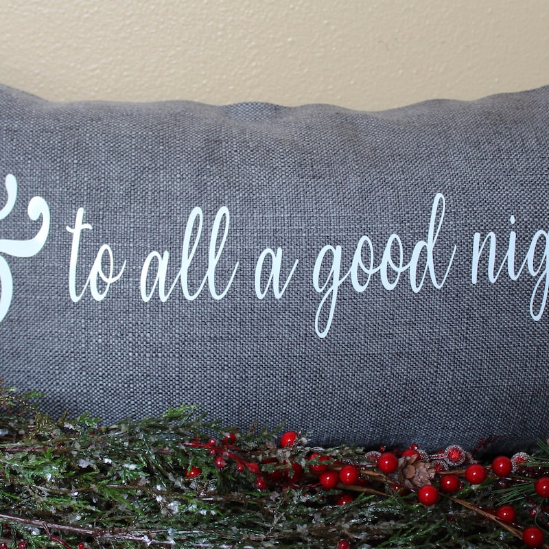 And To All A Good Night Pillow PopcornSkyStudio - Etsy