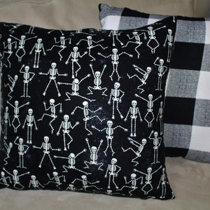 18" x 18"  Glow in the Dark Distressed Skeleton Pillow Cover (FREE SHIPPING USA Only)
