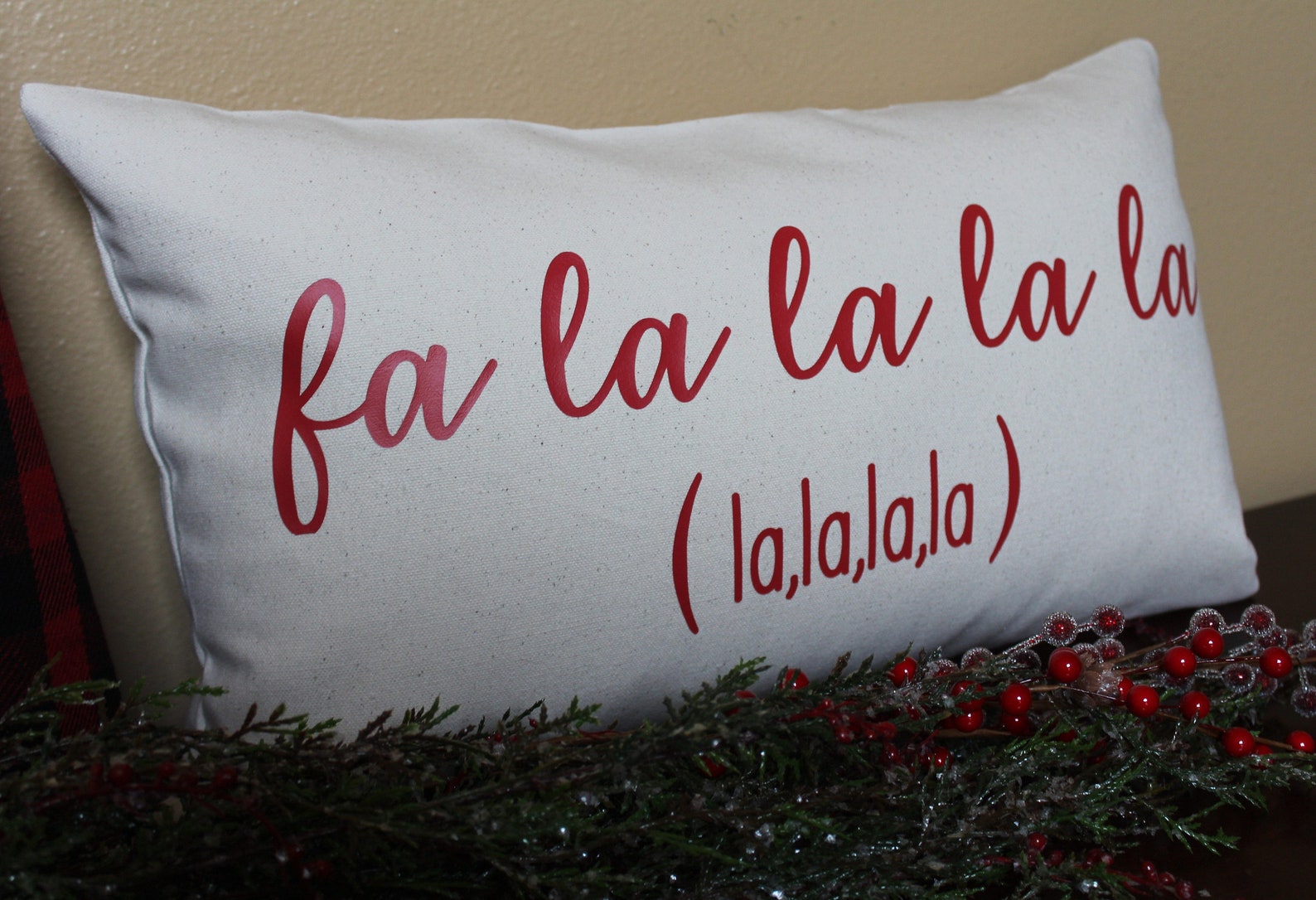 Fa La La Pillow Cover FREE SHIPPING Etsy
