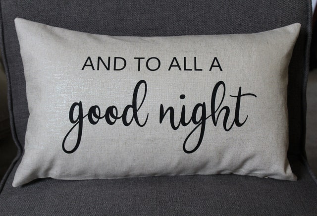 And To All A Good Night Pillow PopcornSkyStudio - Etsy