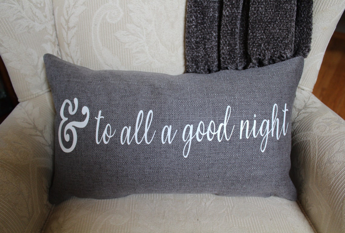 And To All A Good Night Pillow And to All a Good Night Pillow Cover (FREE SHIPPING USA Only) - Etsy