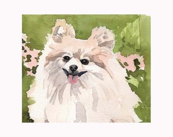 Pomeranian Mouse Pad - da un acquerello originale di Kristel Peale