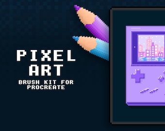 Procreate Pixel Art Brushes - Pixel Drawing - Pixelated - Pixel Brushes