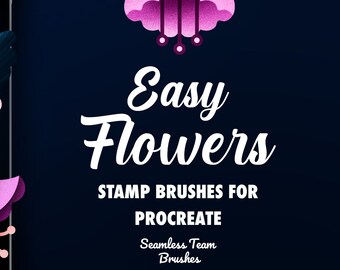 Procreate Flower Stamp Brush Set