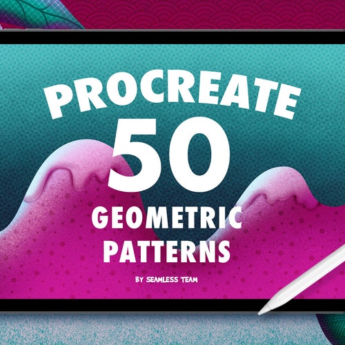 Geometric Pattern Brushes for Procreate / Set of 50 Brushes / Etsy