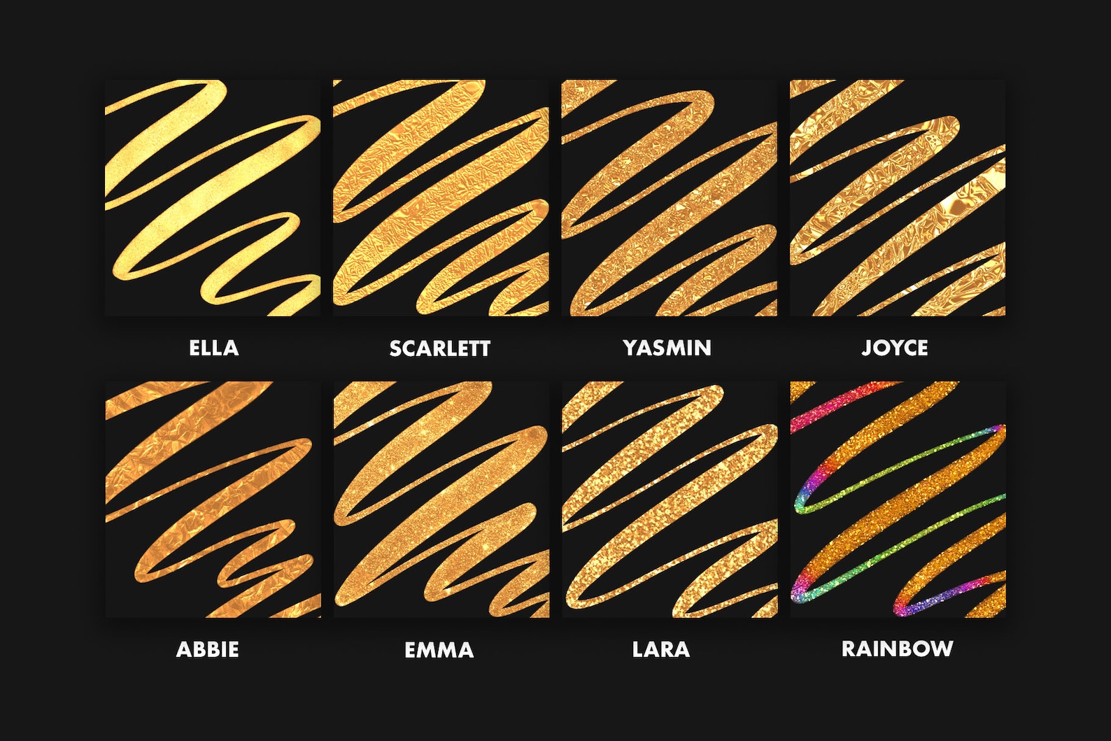 Gold and Glitter brushes for Procreate / Gold & Metallic Etsy