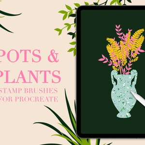 Pots and Plants Brushes for Procreate / 40 Stamp Brushes / Boho Vase ...