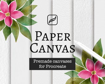Procreate Paper Canvases, 10 Textured Papers for Procreate