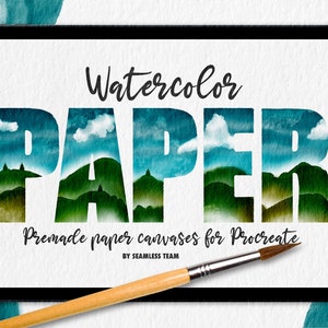 Procreate paper canvases / 10 Premade paper files / cold pressed watercolor paper / iPad Procreate app