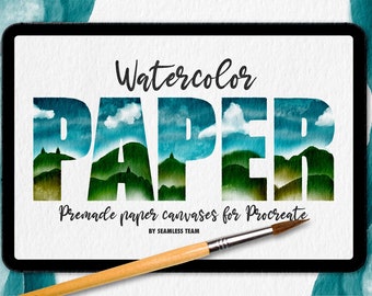 Procreate paper canvases / 10 Premade paper files / cold pressed watercolor paper / iPad Procreate app