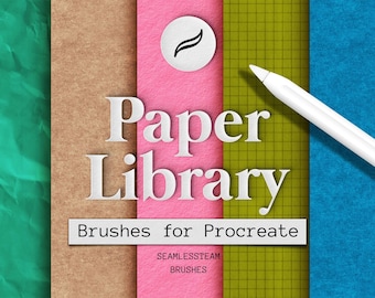 Procreate Paper Brush Set: Smooth & Textured Overlay texture brushes