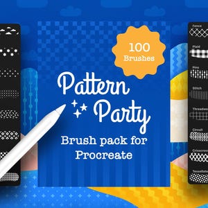 100 Procreate Pattern Brushes -  Playful pattern bundle
