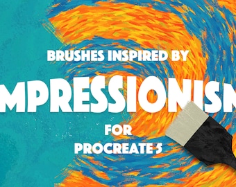 IMPRESSIONISM BRUSHES PROCREATE / Textured paint brushes / Digital drawing / Ipad + Apple pencil