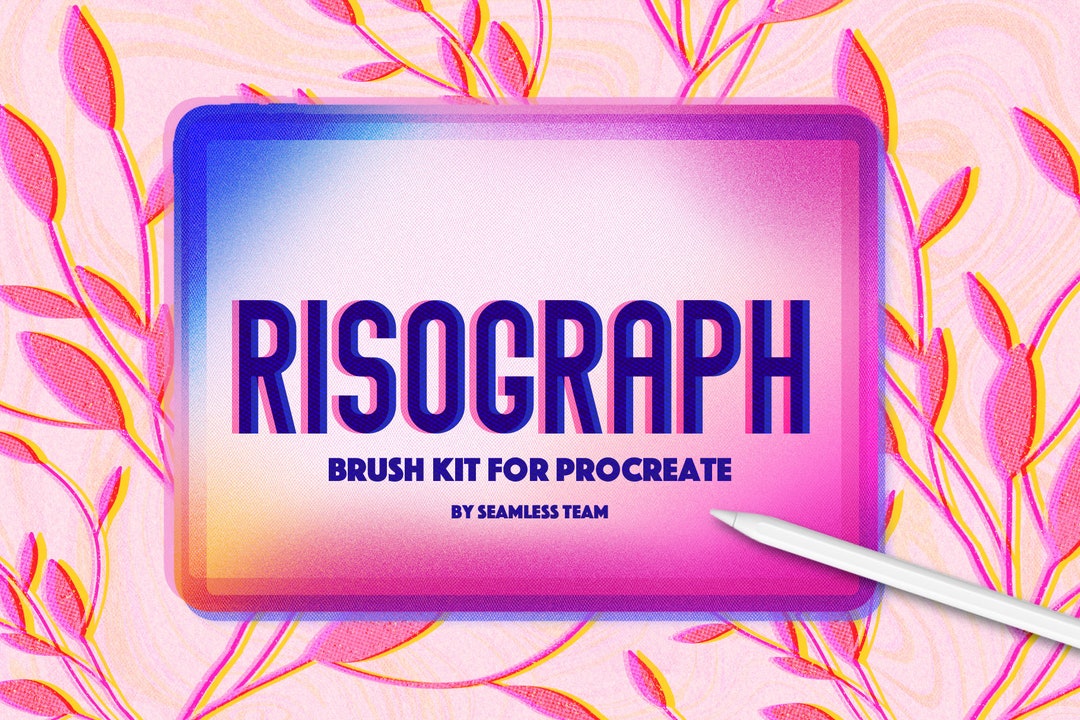 Risograph Brush Set for Procreate 5 / Set of 26 Brushes/ Procreate Riso