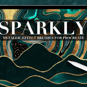 Sparkly Metallic Procreate Brushes: Foil, Glitter, sparkle