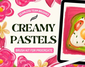 Creamy Pastels for Procreate / Pastel brushes for Procreate / Procreate oil pastel and chalk pastel
