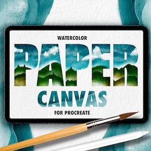 Procreate paper canvases / 10 Premade paper files / cold pressed watercolor paper / iPad Procreate app