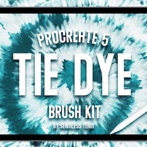 Tie dye brush kit for procreate 5 / Set of 30 painting brushes / digital pattern brushes / ipad + apple pencil