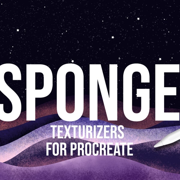 Sponge Texturizers Brushes and Stamps for Procreate / Set of 27 brushes / Ipad + Apple pencil