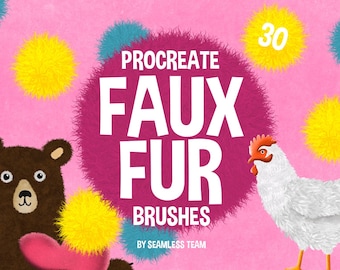 Faux Fur Procreate Brushes: 30 Fuzzy Brushes