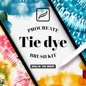 Pinceles tie dye para Procreate / Juego de pinceles Shibori para Procreate