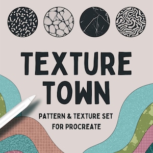 Texture brushes for procreate / Set of 50 brushes