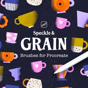 Pennelli texture per Procreate, pennelli grana e macchie, set di pennelli per illustrazioni grintose