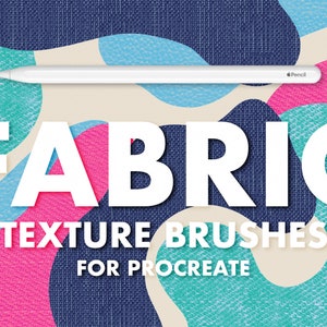 Fabric texture brushes for Procreate / Set of 11 brushes / Textile brushes / Ipad + apple pencil