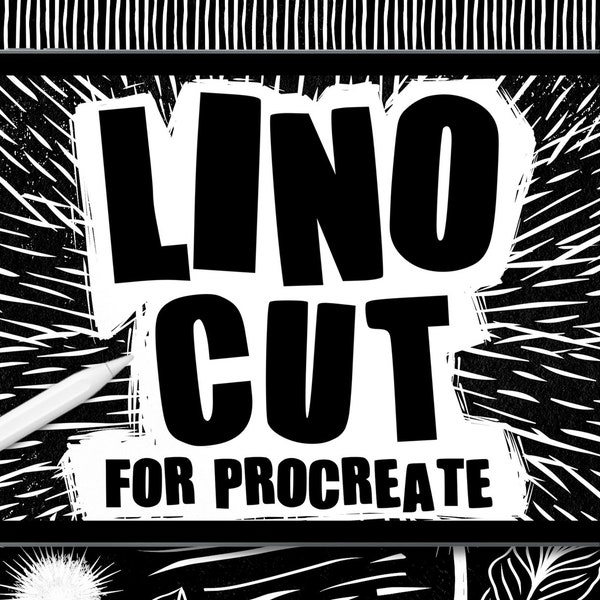 Linoldruckpinsel für procreate / Liner und Texturpinsel für Procreate / Linoldruckpinsel