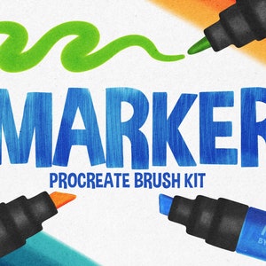 Summer Fun Markers for Procreate, Magic Markers, Illustration