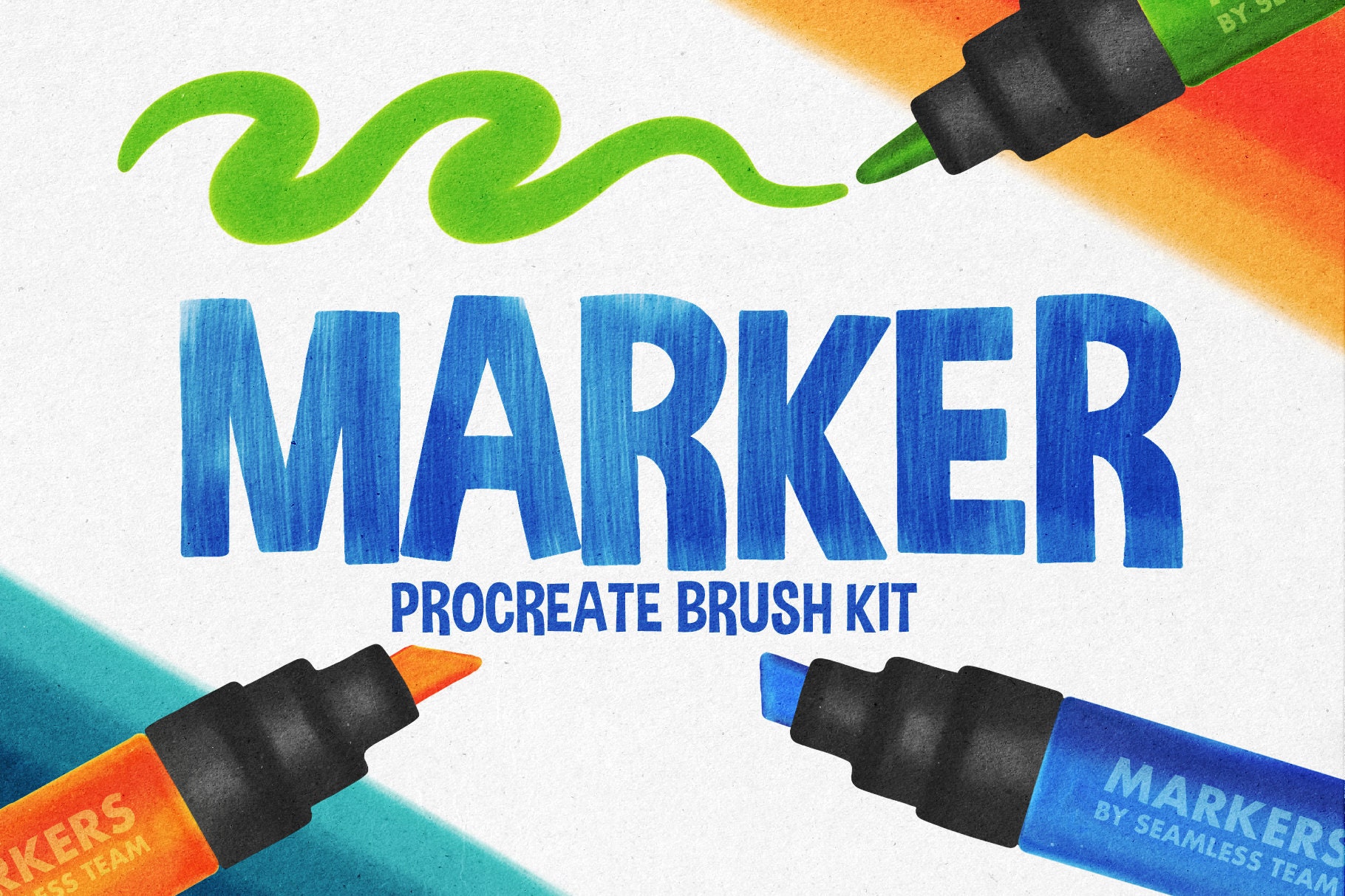 Marker Brushes for Procreate 5 / Set of 26 Brushes / Realistic Etsy