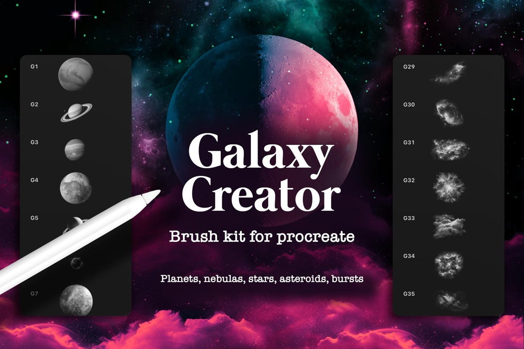 Galaxy Creator Brushes for Procreate - Etsy