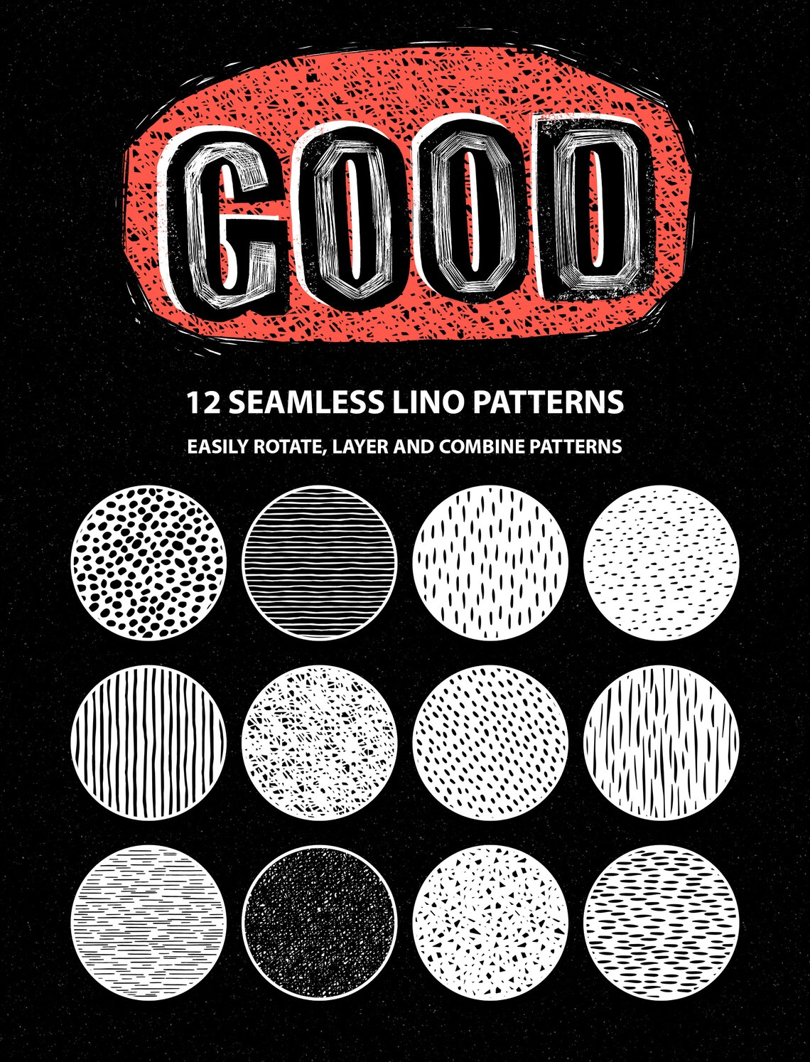 Linocut Brushes for Procreate / Liner and Texture Brushes for Etsy