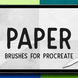 Paper texture brushes for Procreate / Set of 14 brushes / Realistic digital paper for Procreate /